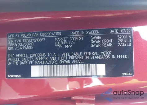 2023 Volvo Xc60 B5 Core from USA, damaged, VIN YV4L12DV0P1218663